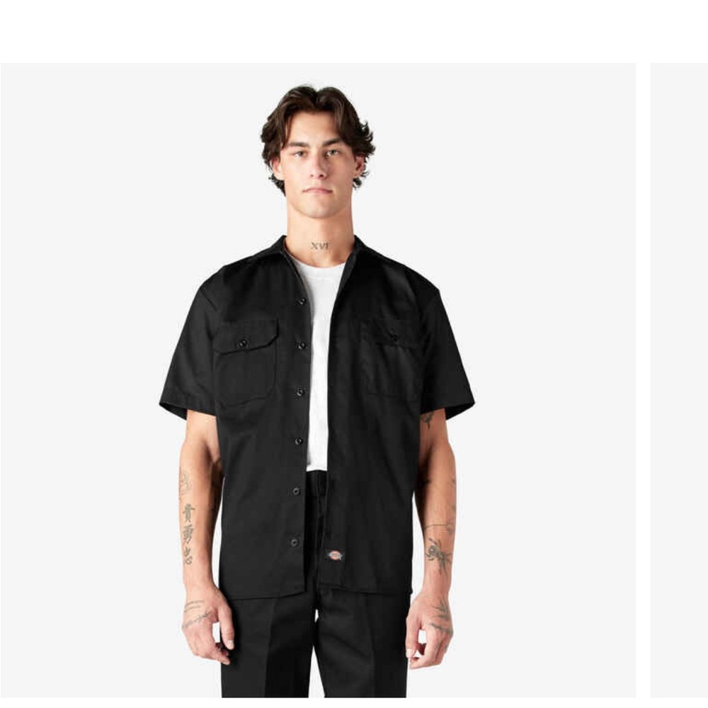 Dickies Mens Short Sleeve Work Shirt - Size M